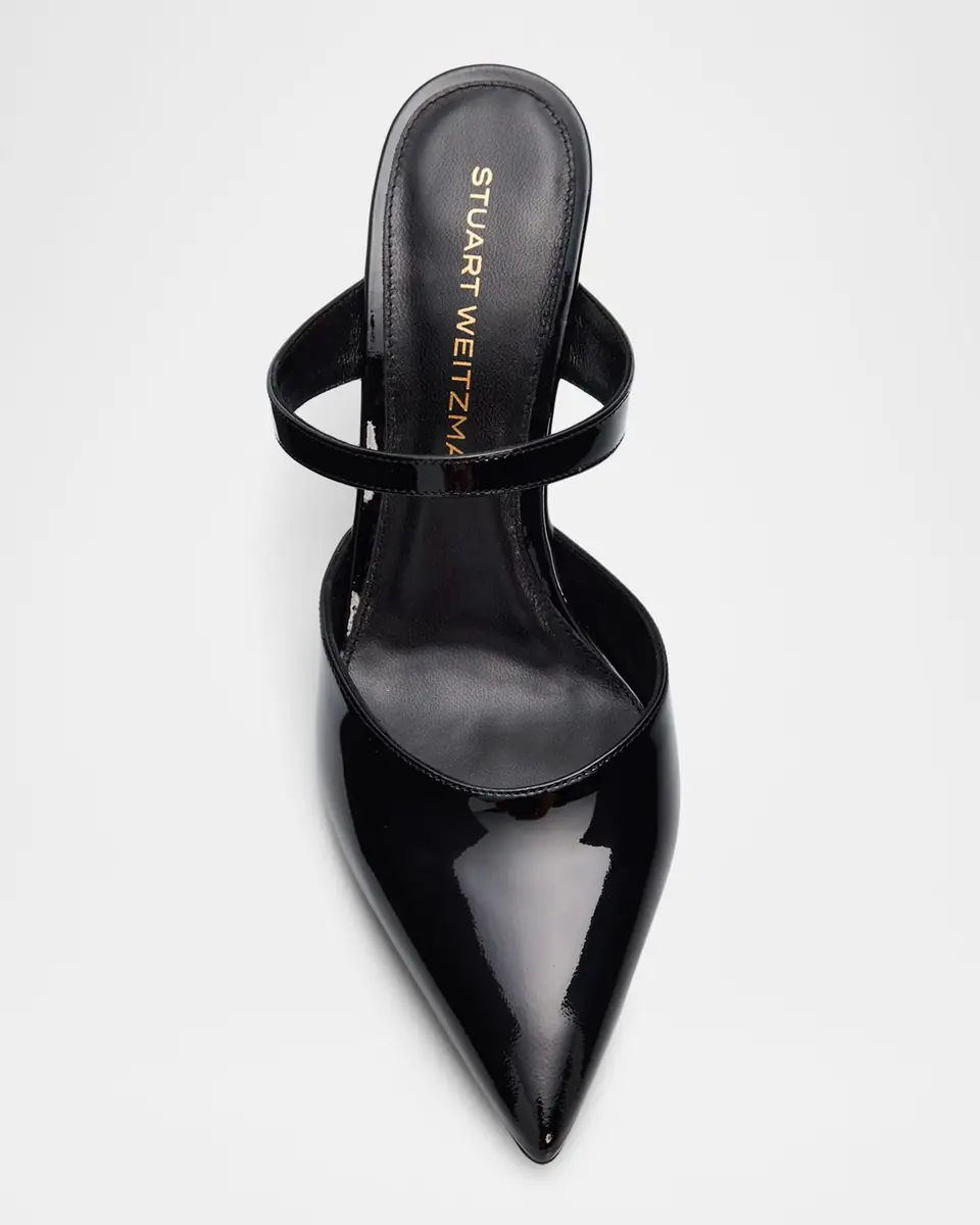 Stuart Weitzman 85mm Stuart Power Patent Leather Mule Pumps | Thumbnail 6