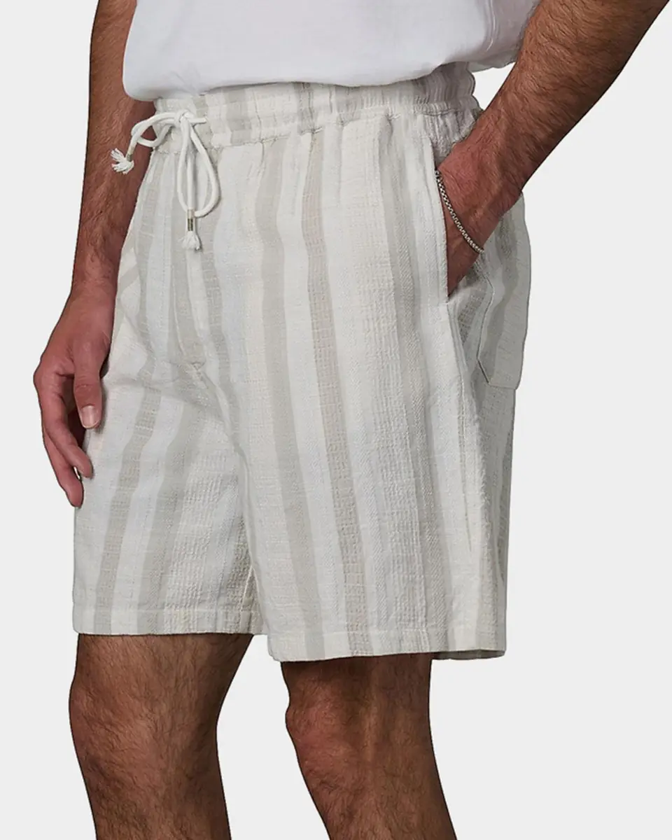 Joe's Jeans Men's Dobby Stripe Cotton and Linen Cabana Drawstring Shorts | Thumbnail 5 Joe's Jeans Men's Dobby Stripe Cotton and Linen Cabana Drawstring Shorts | Thumbnail 5