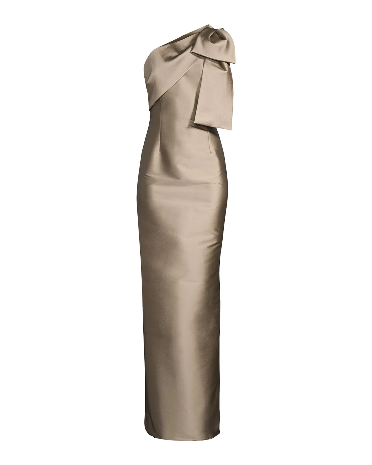 Bonnie Satin One-Shoulder Gown