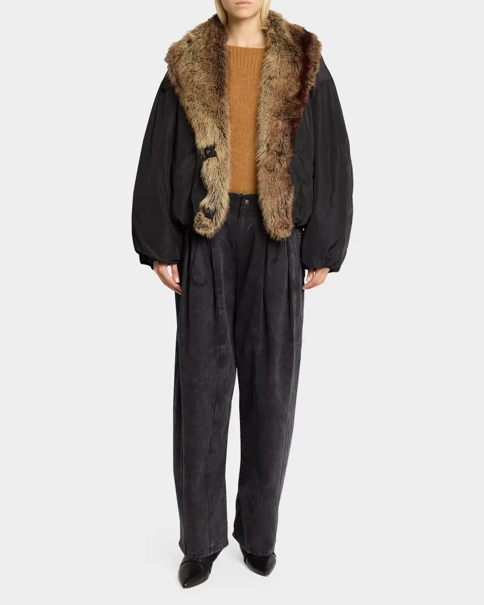 Isabel Marant Charone Short Parka with Faux Fur Lining | Thumbnail 2