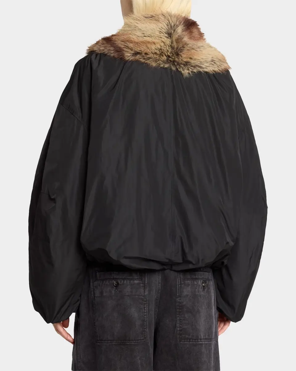 Isabel Marant Charone Short Parka with Faux Fur Lining | Thumbnail 3