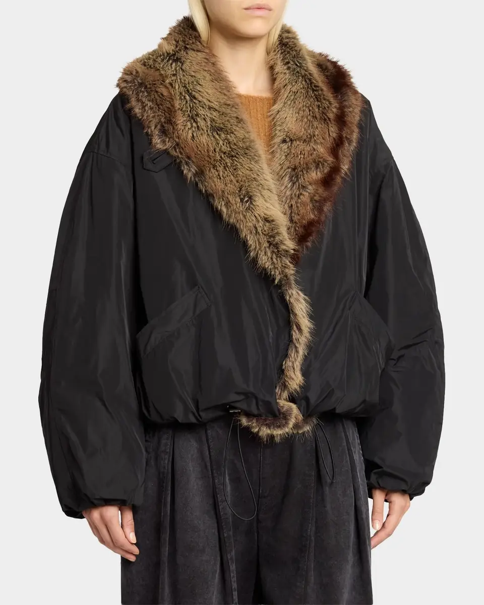 Isabel Marant Charone Short Parka with Faux Fur Lining | Thumbnail 4