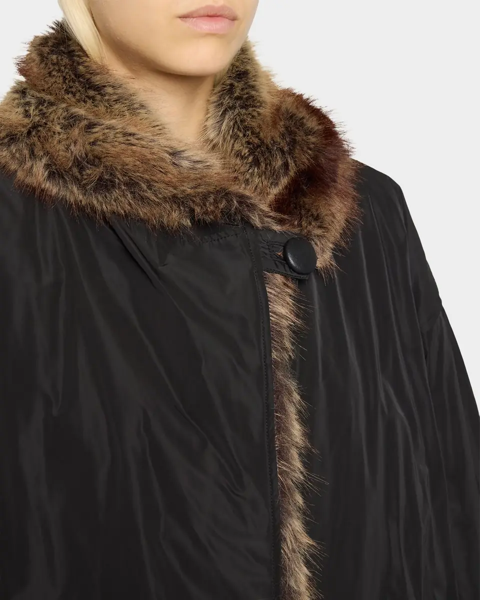 Isabel Marant Charone Short Parka with Faux Fur Lining | Thumbnail 5