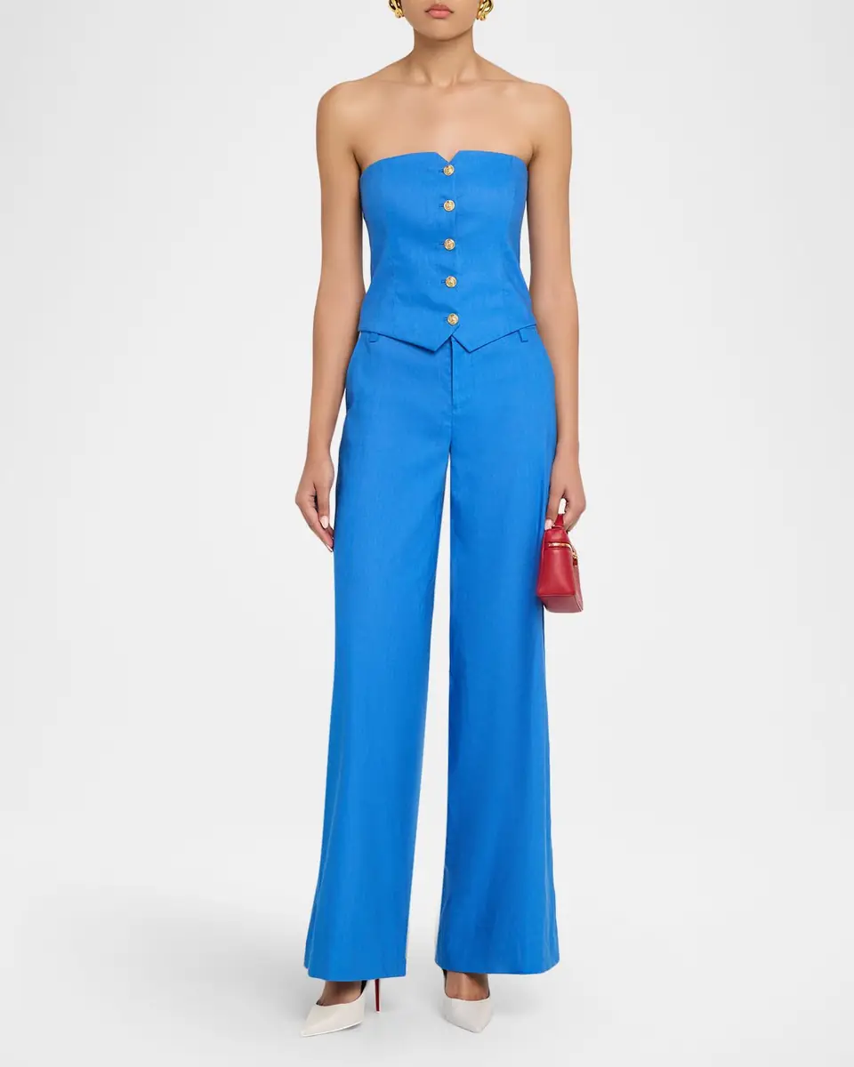 Alice + Olivia Stu Low-Rise Ultra Baggy Pants | Thumbnail 2