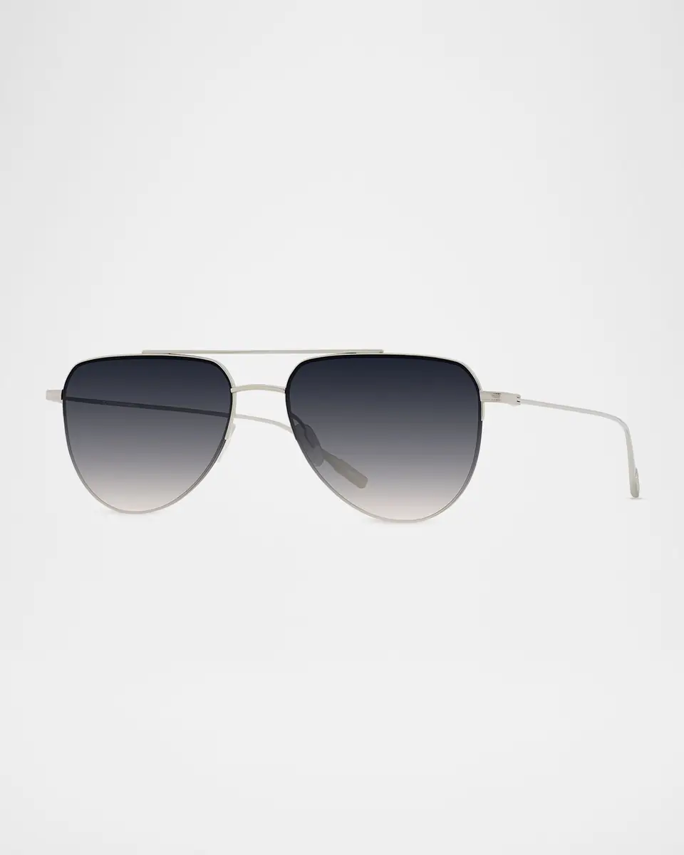 BARTON PERREIRA McNair 55mm Titanium Aviator Sunglasses | Thumbnail 2