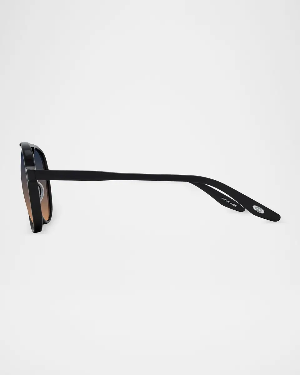 BARTON PERREIRA Men's Hartmann Acetate Aviator Sunglasses | Thumbnail 3