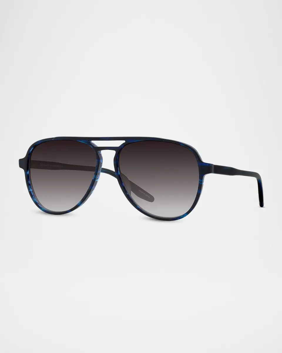 BARTON PERREIRA Men's Hartmann Acetate Aviator Sunglasses | Thumbnail 2