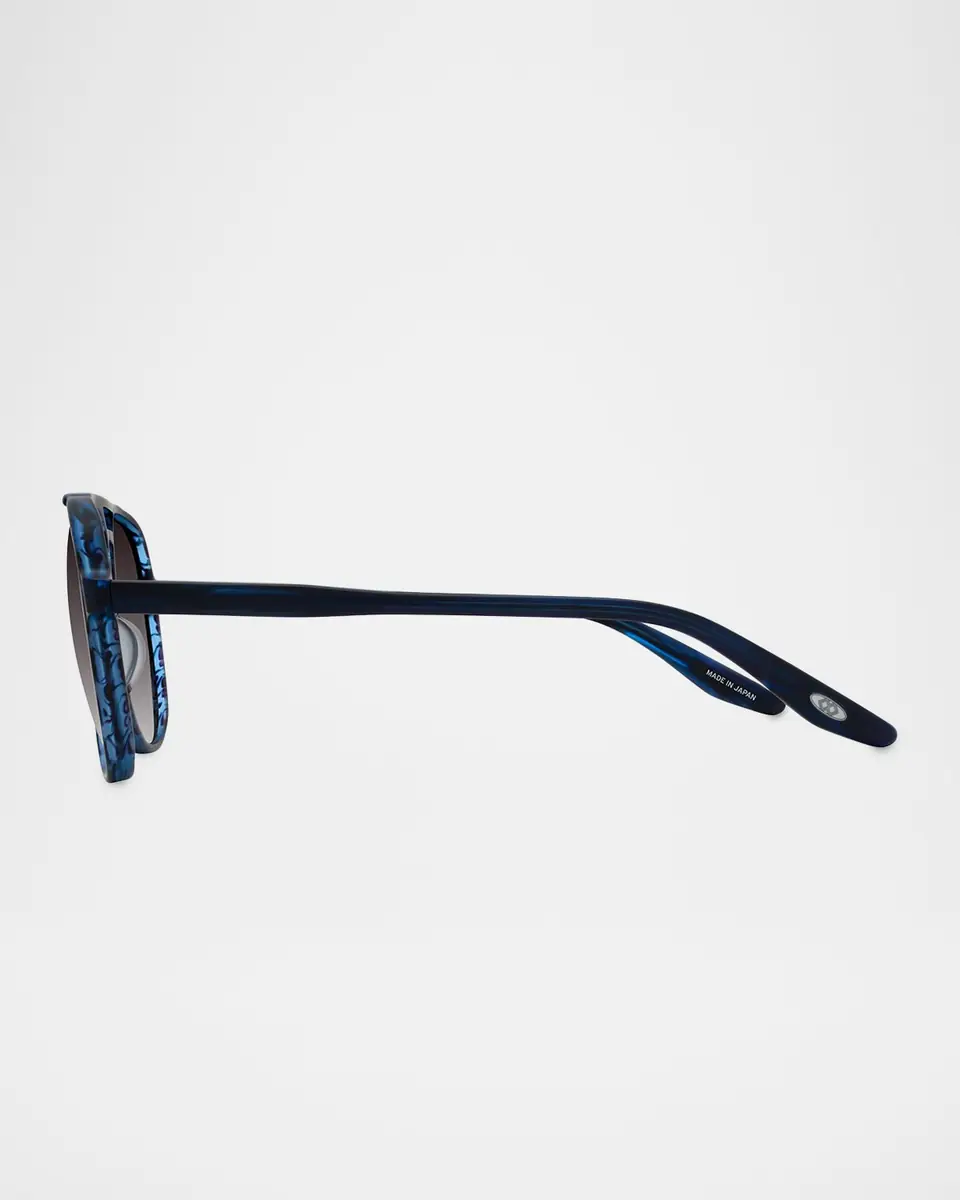 BARTON PERREIRA Men's Hartmann Acetate Aviator Sunglasses | Thumbnail 3