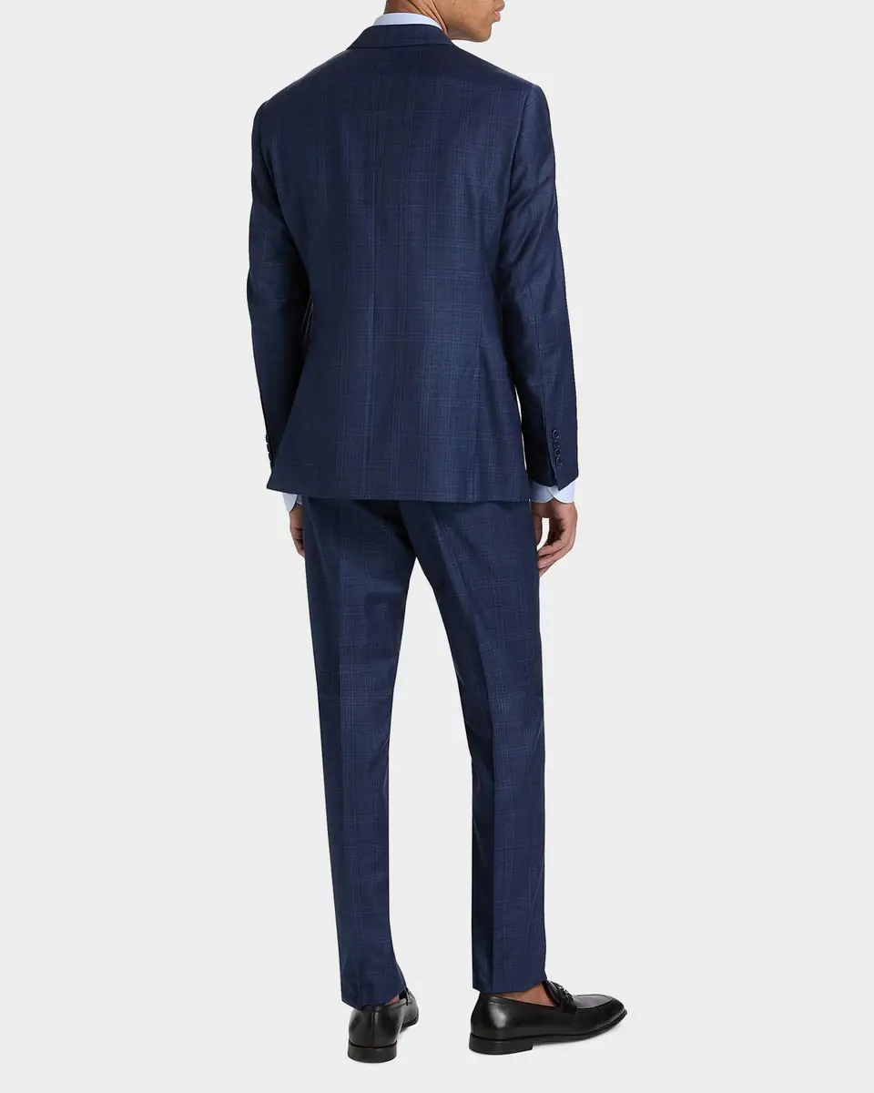 Emporio Armani Windowpane Plaid Single-Breasted Wool Suit | Thumbnail 3 Emporio Armani Windowpane Plaid Single-Breasted Wool Suit | Thumbnail 3