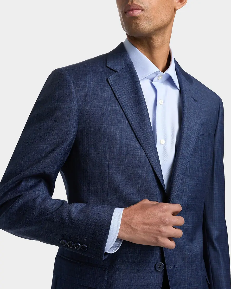 Emporio Armani Windowpane Plaid Single-Breasted Wool Suit | Thumbnail 5 Emporio Armani Windowpane Plaid Single-Breasted Wool Suit | Thumbnail 5