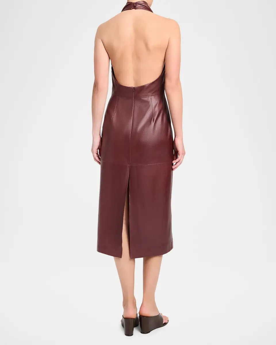 TWP Lola Leather Column Dress | Thumbnail 3 TWP Lola Leather Column Dress | Thumbnail 3