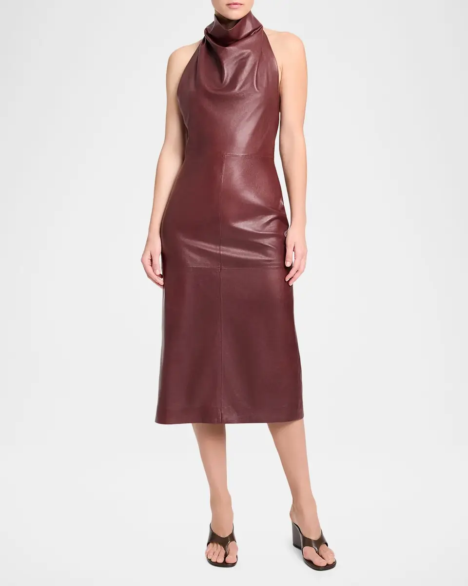 TWP Lola Leather Column Dress | Thumbnail 4 TWP Lola Leather Column Dress | Thumbnail 4