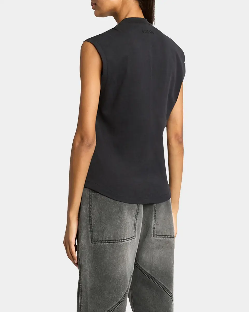 Isabel Marant Nayda Twisted Cap-Sleeve T-Shirt | Thumbnail 3