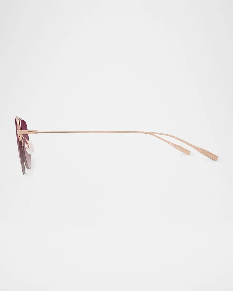 BARTON PERREIRA McNair 55mm Titanium Aviator Sunglasses | Thumbnail 4