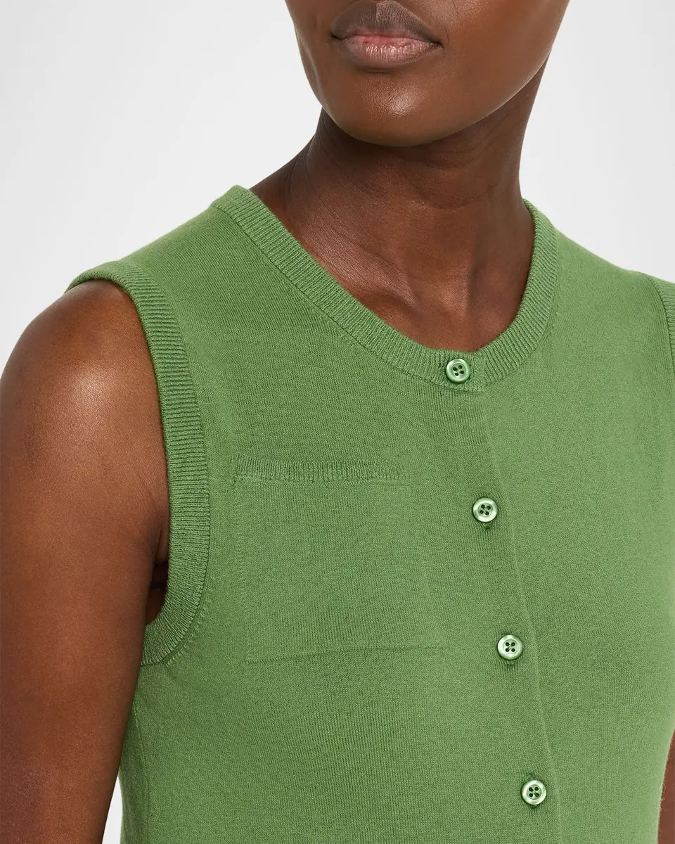 Vince Sleeveless Patch Pocket Cardigan | Thumbnail 5