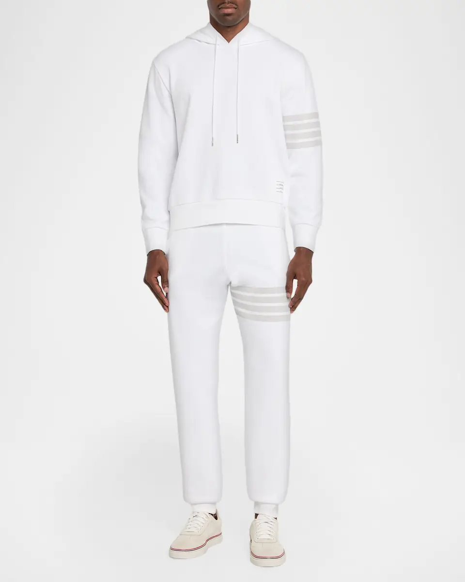 Thom Browne Men's 4-Bar Cotton Hoodie | Thumbnail 2 Thom Browne Men's 4-Bar Cotton Hoodie | Thumbnail 2