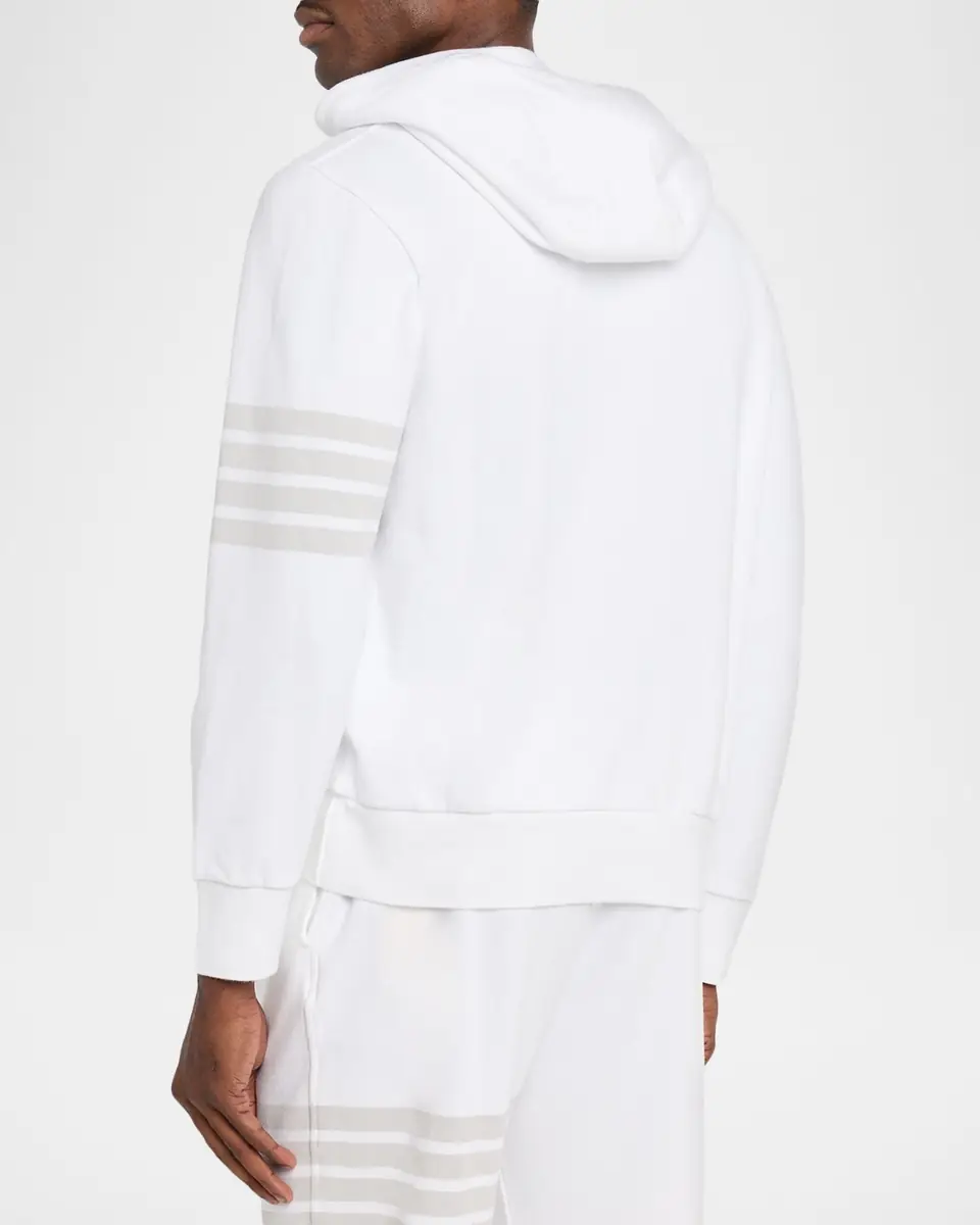 Thom Browne Men's 4-Bar Cotton Hoodie | Thumbnail 3 Thom Browne Men's 4-Bar Cotton Hoodie | Thumbnail 3