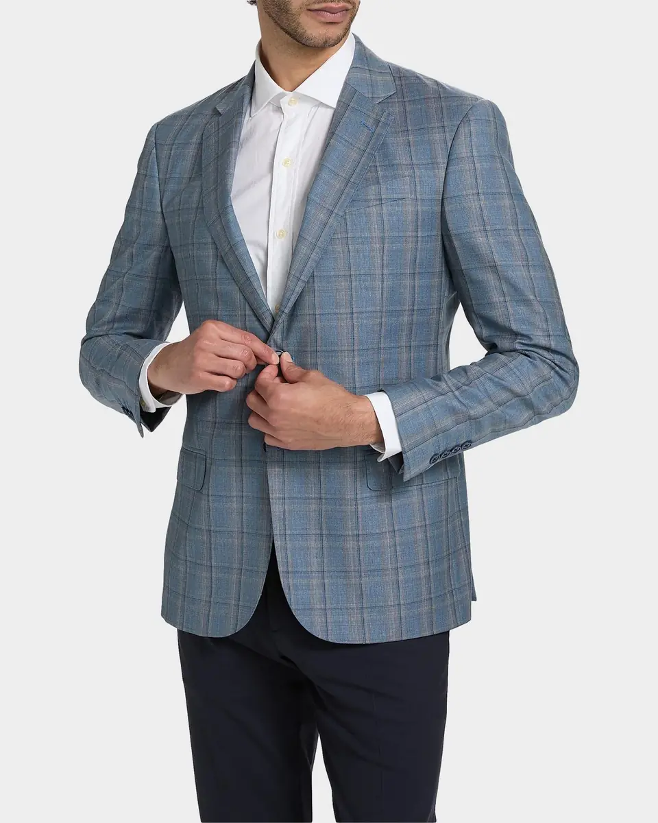 Emporio Armani Virgin Wool Windowpane Jacket | Thumbnail 3 Emporio Armani Virgin Wool Windowpane Jacket | Thumbnail 3