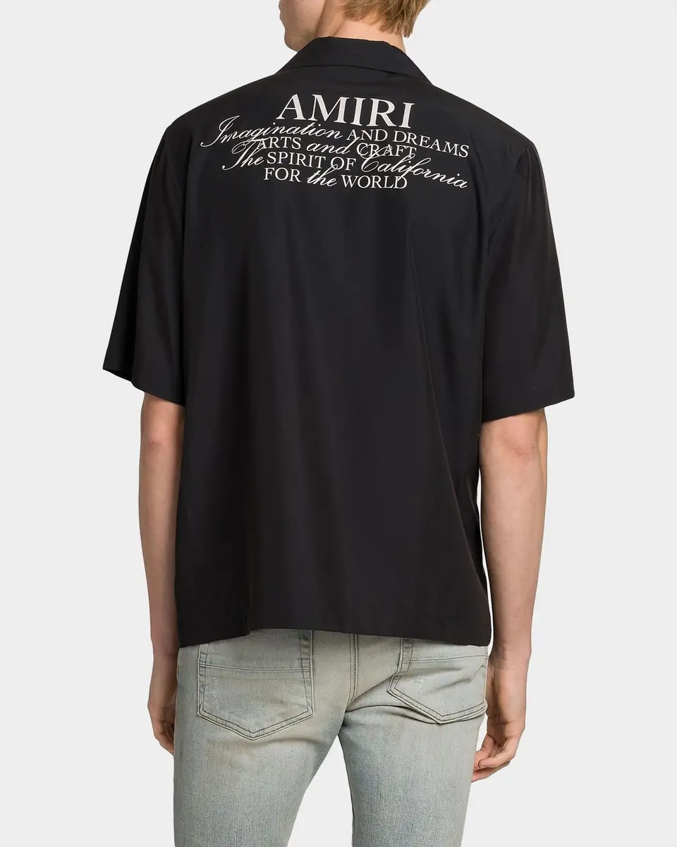 AMIRI Spirit Logo Patch Bowling Shirt | Thumbnail 3 AMIRI Spirit Logo Patch Bowling Shirt | Thumbnail 3