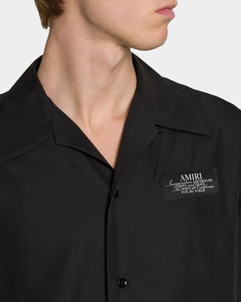 AMIRI Spirit Logo Patch Bowling Shirt | Thumbnail 5 AMIRI Spirit Logo Patch Bowling Shirt | Thumbnail 5