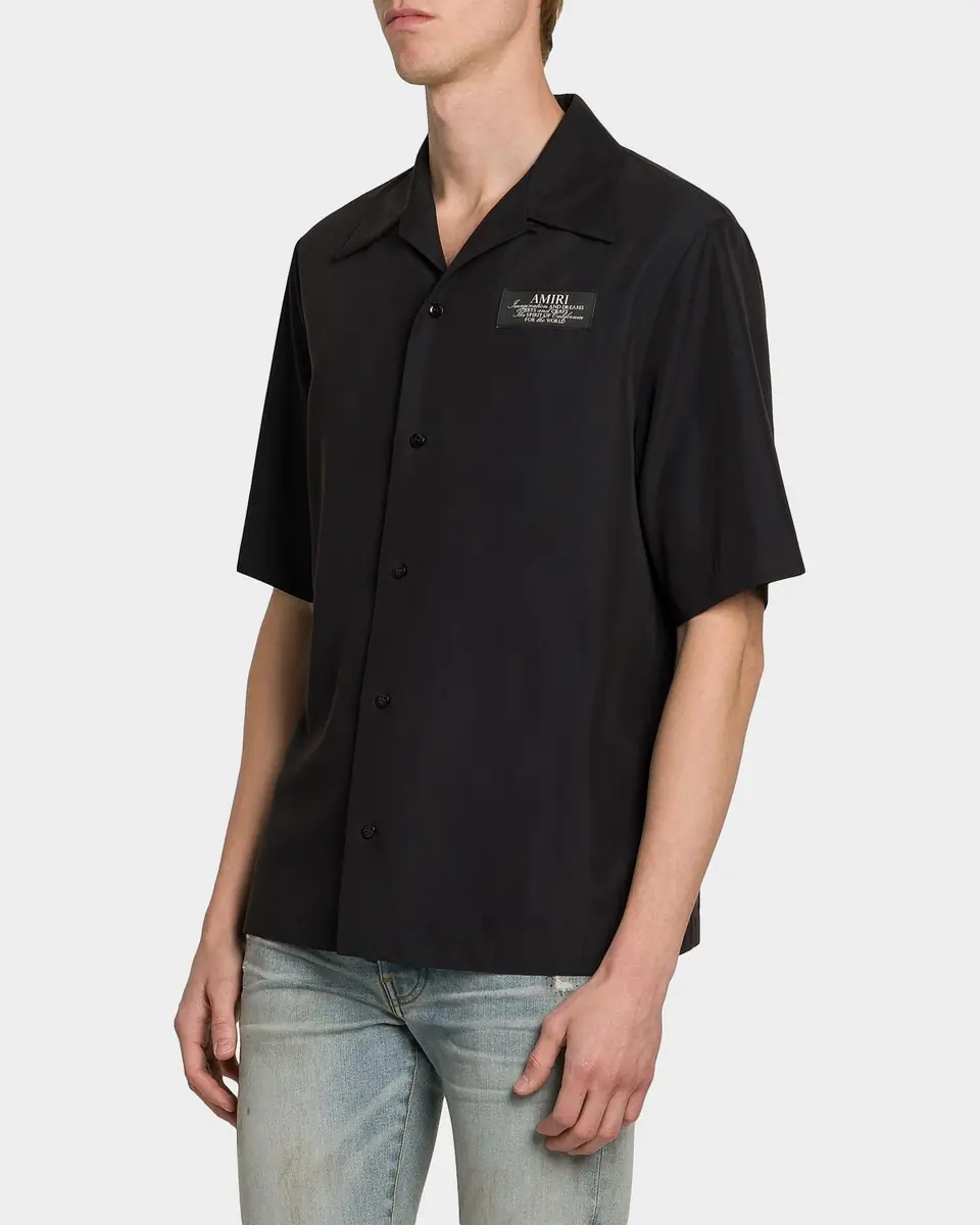AMIRI Spirit Logo Patch Bowling Shirt | Thumbnail 6 AMIRI Spirit Logo Patch Bowling Shirt | Thumbnail 6