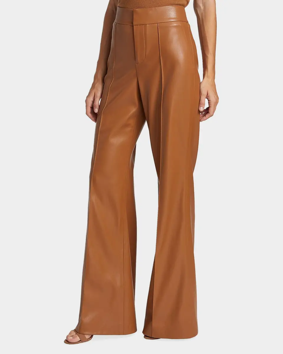 Alice + Olivia Dylan Vegan Leather Wide-Leg Pants | Thumbnail 7