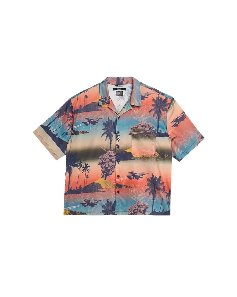 Ksubi Men 's Mauna Loa Cotton Short-Sleeve Camp Shirt | Image 1 Ksubi Men 's Mauna Loa Cotton Short-Sleeve Camp Shirt | Image 1