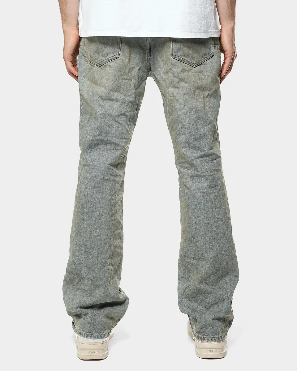 PURPLE Men's Dirty Fade Relaxed Boot-Cut Jeans | Thumbnail 2