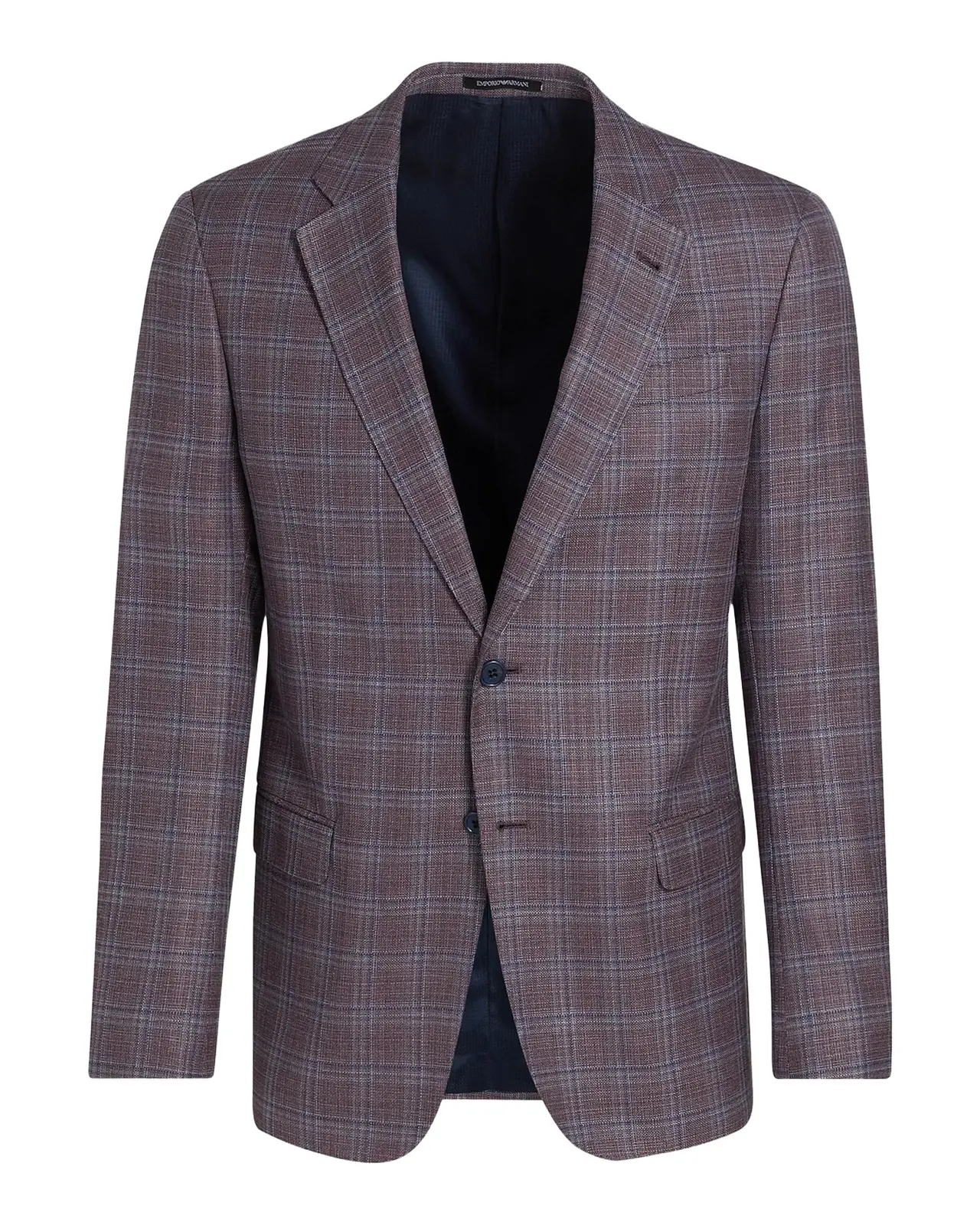 Emporio Armani Plaid Virgin Wool Sport Jacket
