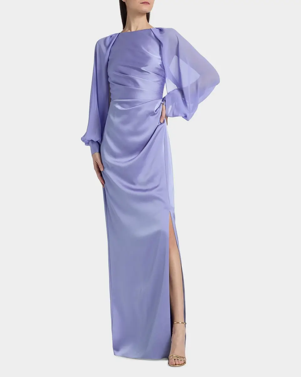 Theia Penelope Satin Column Dress | Thumbnail 2 Theia Penelope Satin Column Dress | Thumbnail 2