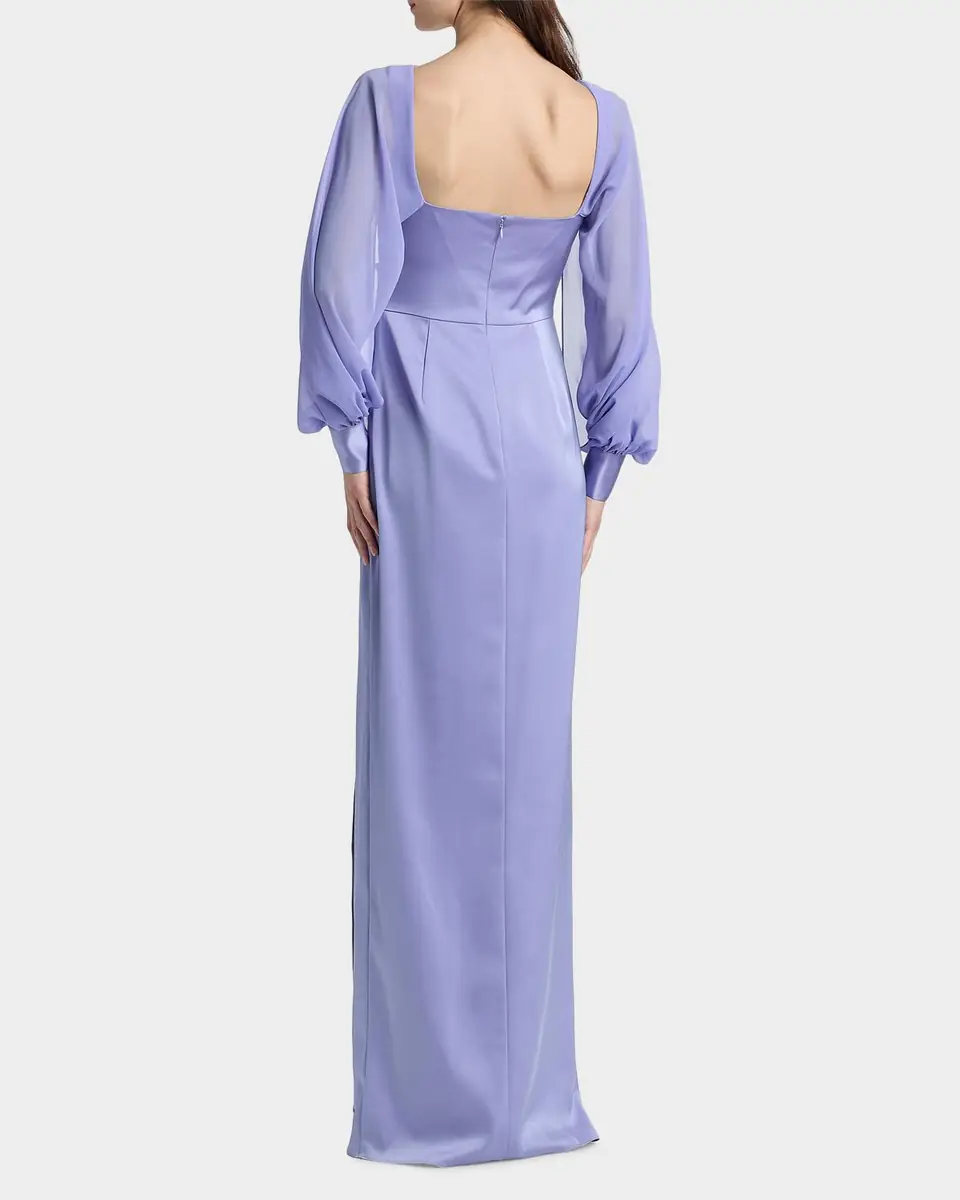 Theia Penelope Satin Column Dress | Thumbnail 3 Theia Penelope Satin Column Dress | Thumbnail 3