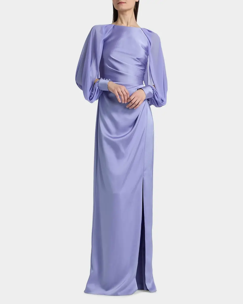 Theia Penelope Satin Column Dress | Thumbnail 4 Theia Penelope Satin Column Dress | Thumbnail 4