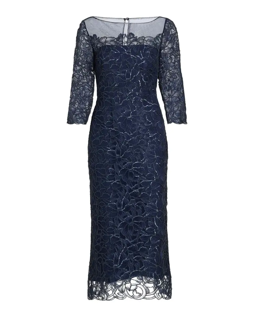 Theia Marbella Beaded Midi-Dress | Image 1 Theia Marbella Beaded Midi-Dress | Image 1