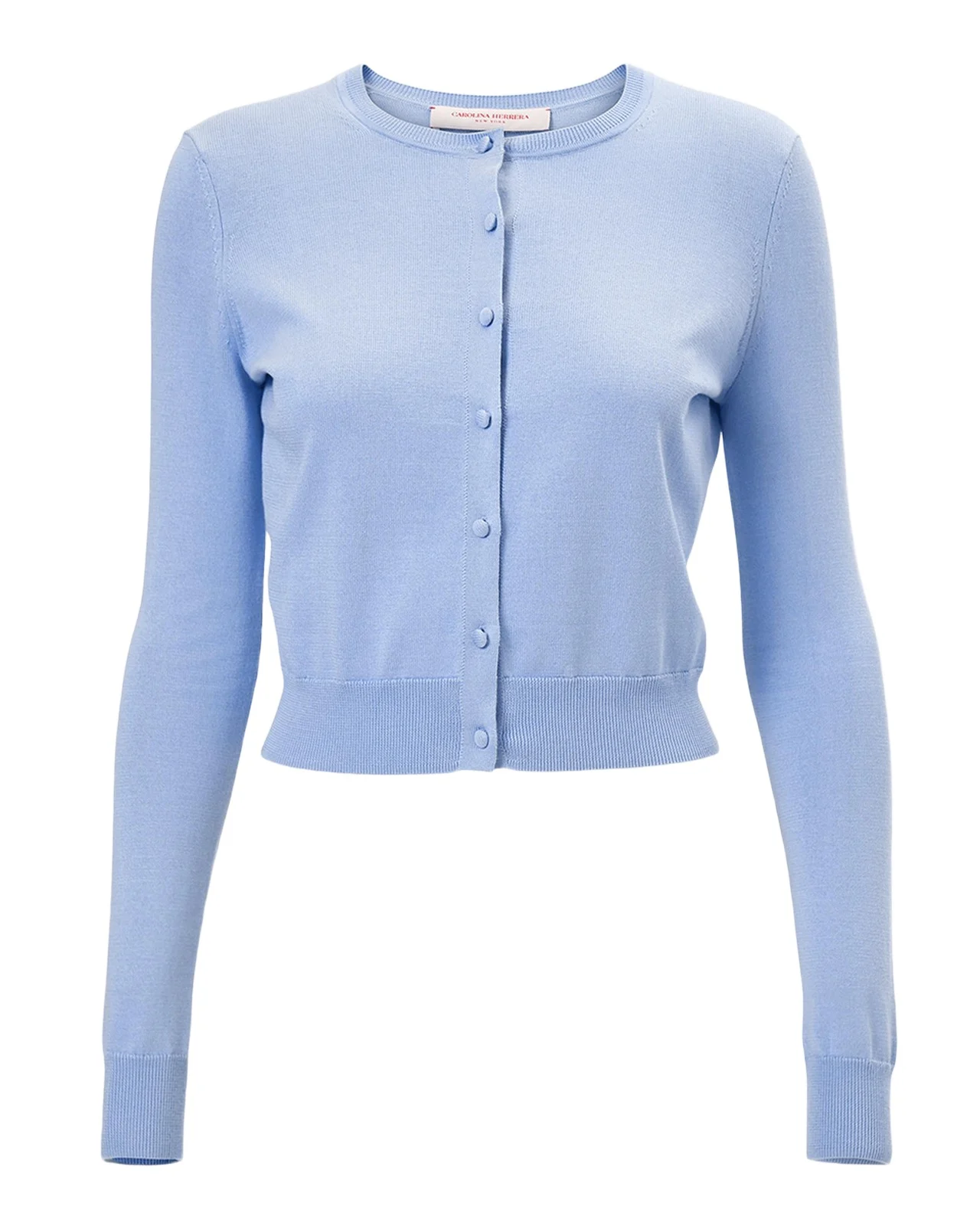 Silk-Cotton Crewneck Cardigan Silk-Cotton Crewneck Cardigan