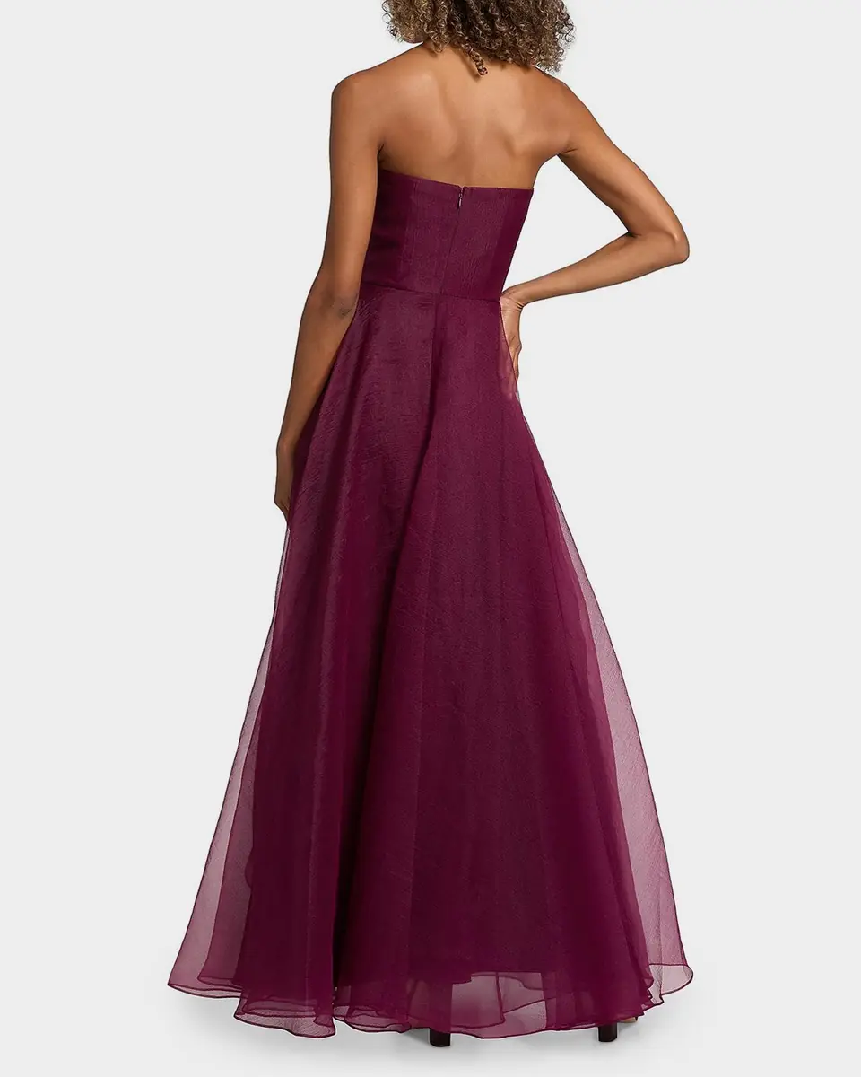 THEIA Teresa Draped Strapless Gown | Thumbnail 3 THEIA Teresa Draped Strapless Gown | Thumbnail 3