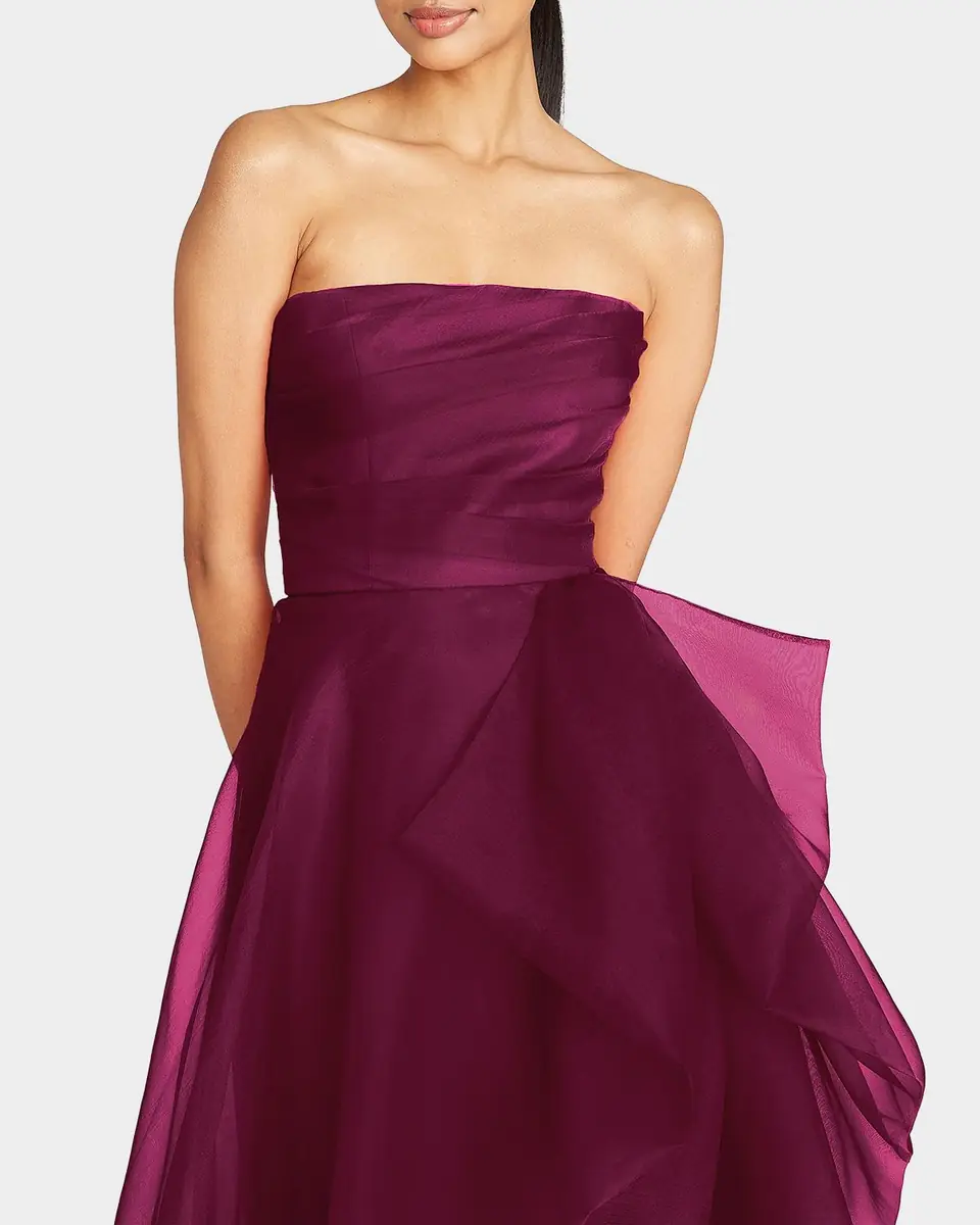 THEIA Teresa Draped Strapless Gown | Thumbnail 5 THEIA Teresa Draped Strapless Gown | Thumbnail 5