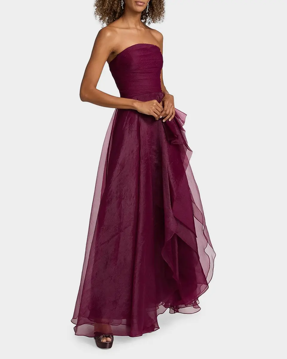 THEIA Teresa Draped Strapless Gown | Thumbnail 7 THEIA Teresa Draped Strapless Gown | Thumbnail 7