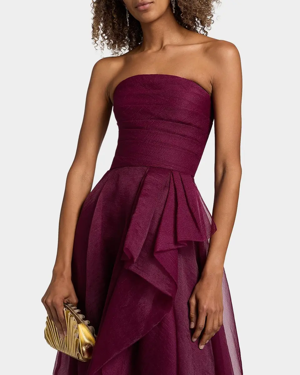 THEIA Teresa Draped Strapless Gown | Thumbnail 8 THEIA Teresa Draped Strapless Gown | Thumbnail 8