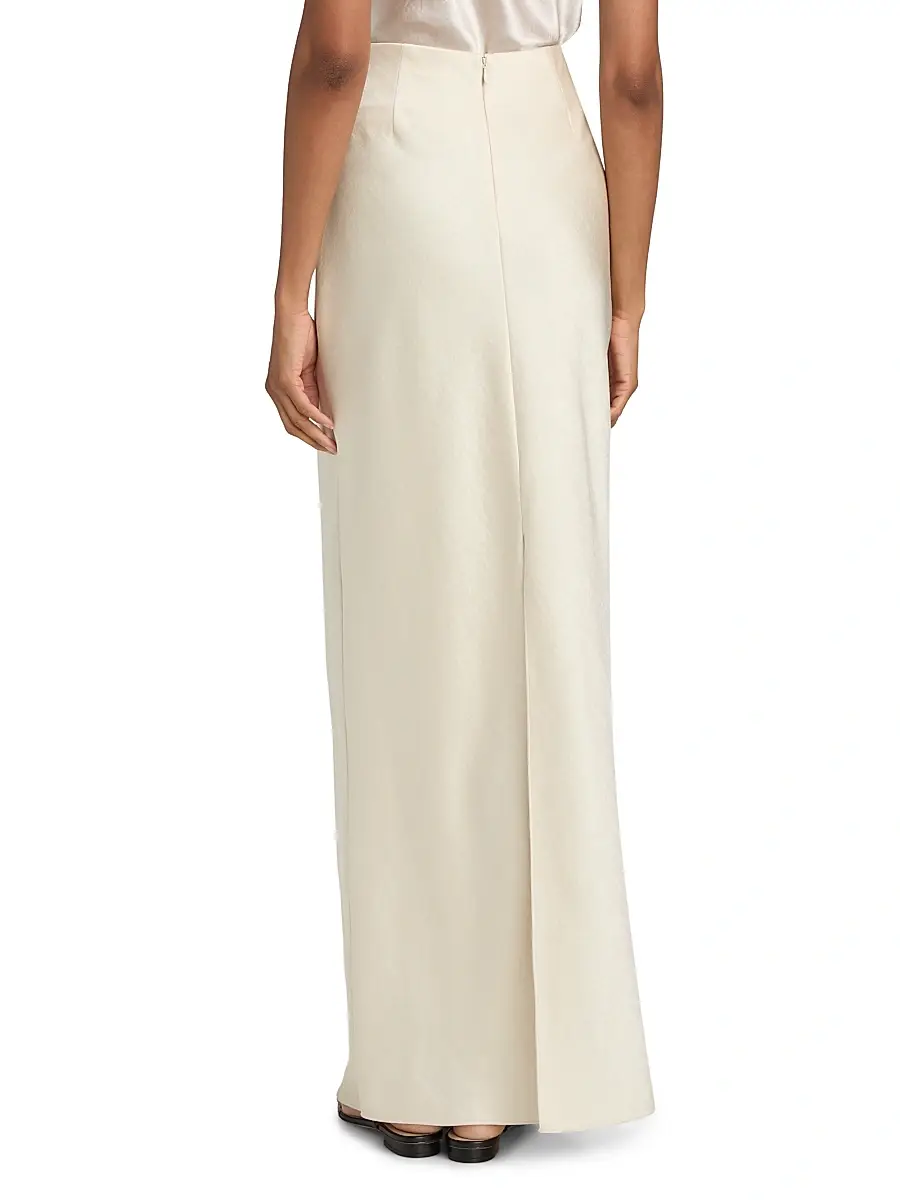 Vince Women's Split Satin Midi-Skirt | Thumbnail 5 Vince Women's Split Satin Midi-Skirt | Thumbnail 5