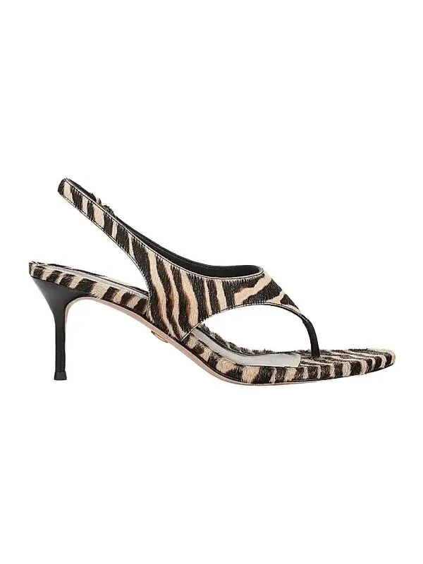 Women's Talon-2 65MM Zebra-Print Calf Hair Slingback Sandals Women's Talon-2 65MM Zebra-Print Calf Hair Slingback Sandals