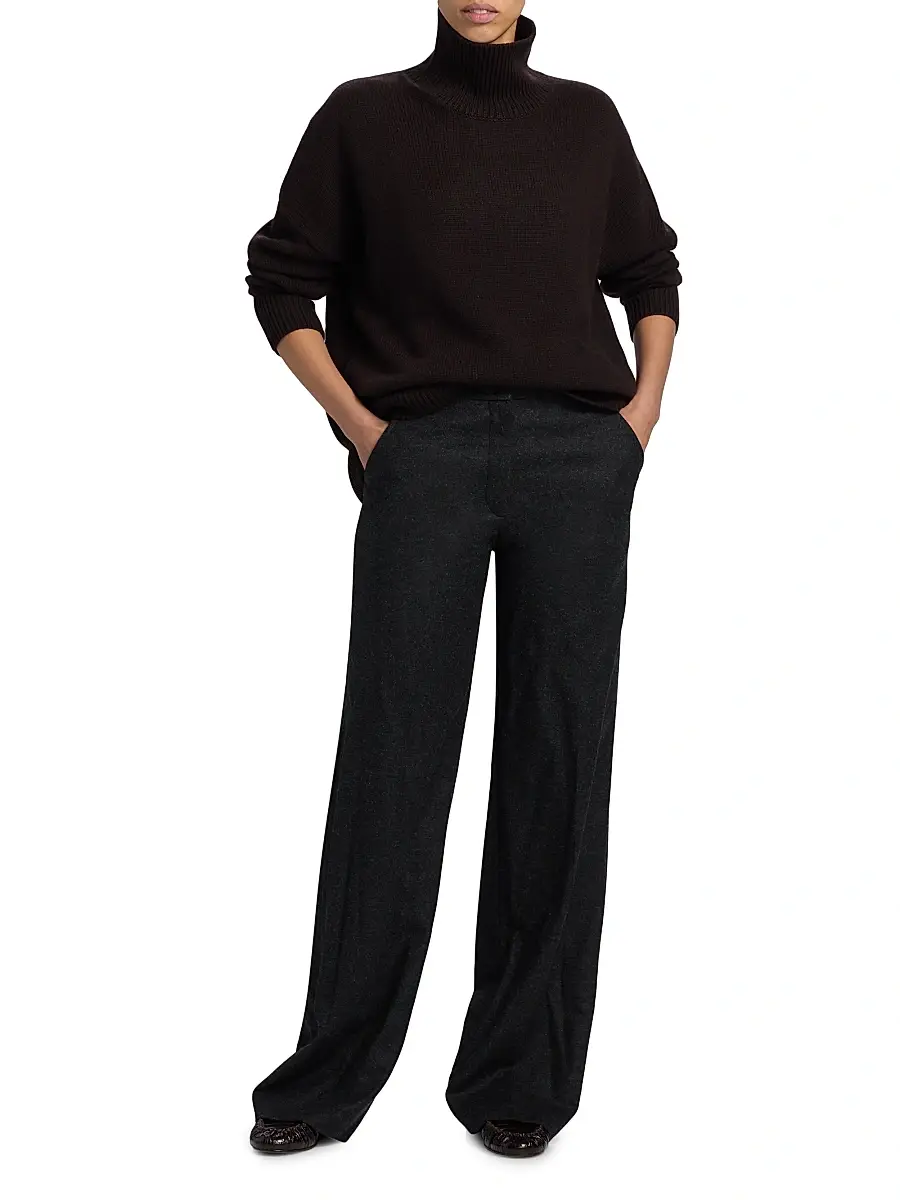 Lisa Yang Women's Heidi Relaxed-Fit Cashmere Sweater - Dark Oak | Thumbnail 2 Lisa Yang Women's Heidi Relaxed-Fit Cashmere Sweater - Dark Oak | Thumbnail 2