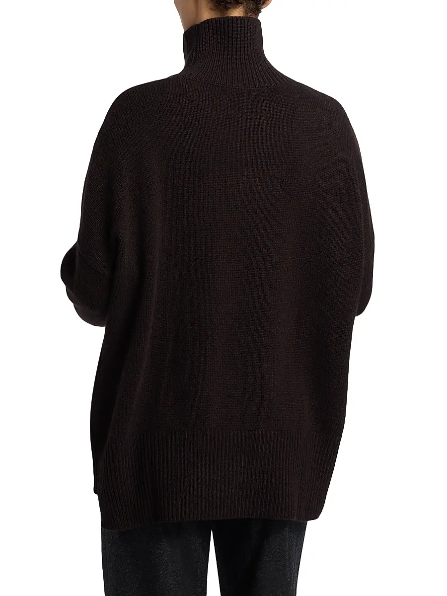 Lisa Yang Women's Heidi Relaxed-Fit Cashmere Sweater - Dark Oak | Thumbnail 5 Lisa Yang Women's Heidi Relaxed-Fit Cashmere Sweater - Dark Oak | Thumbnail 5