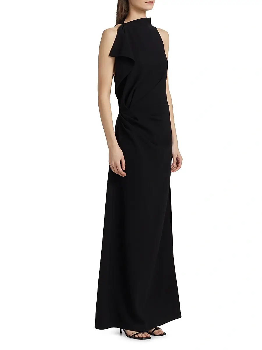 Proenza Schouler Women's Devyn Crêpe Drape Maxi Dress | Thumbnail 4 Proenza Schouler Women's Devyn Crêpe Drape Maxi Dress | Thumbnail 4