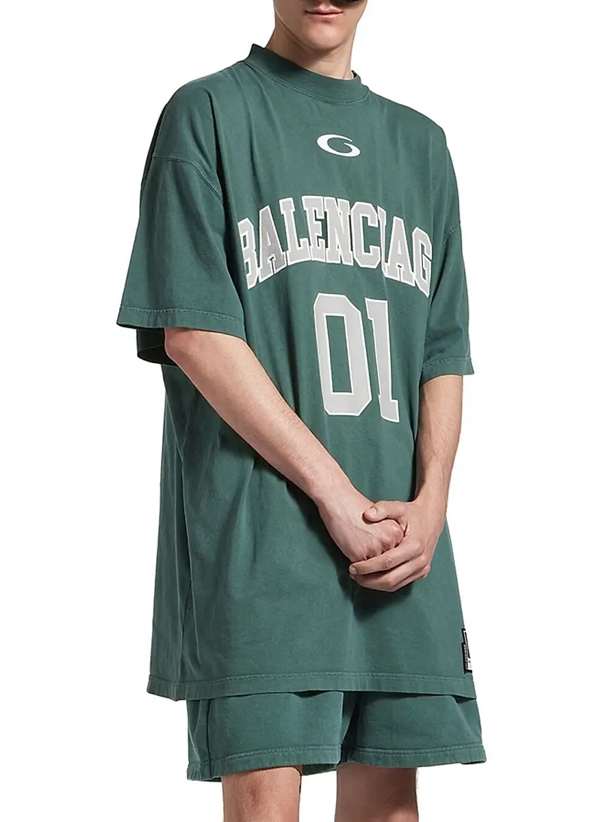 Balenciaga Men's Basketball Oversized T-Shirt | Thumbnail 3 Balenciaga Men's Basketball Oversized T-Shirt | Thumbnail 3