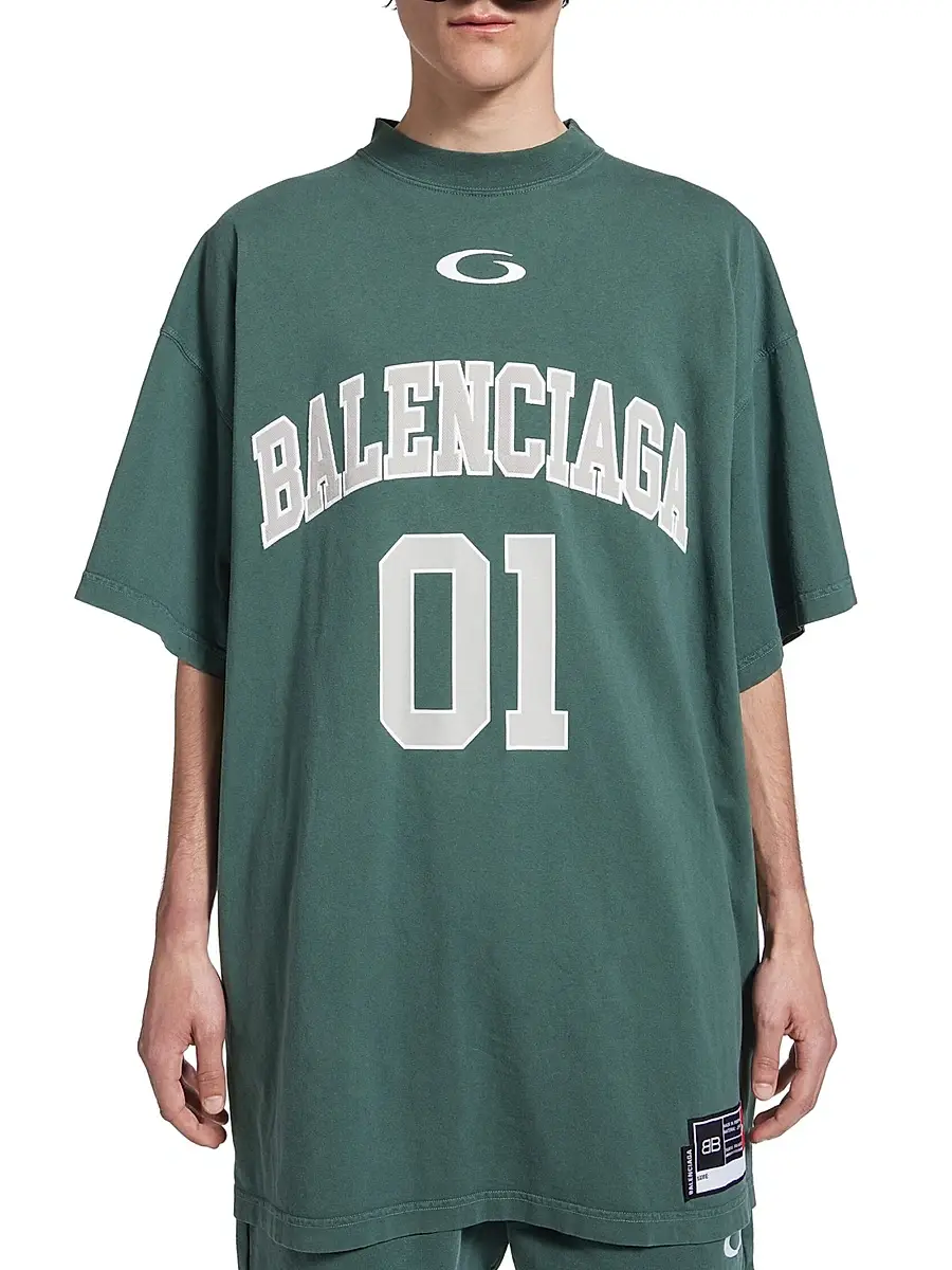 Balenciaga Men's Basketball Oversized T-Shirt | Thumbnail 6 Balenciaga Men's Basketball Oversized T-Shirt | Thumbnail 6