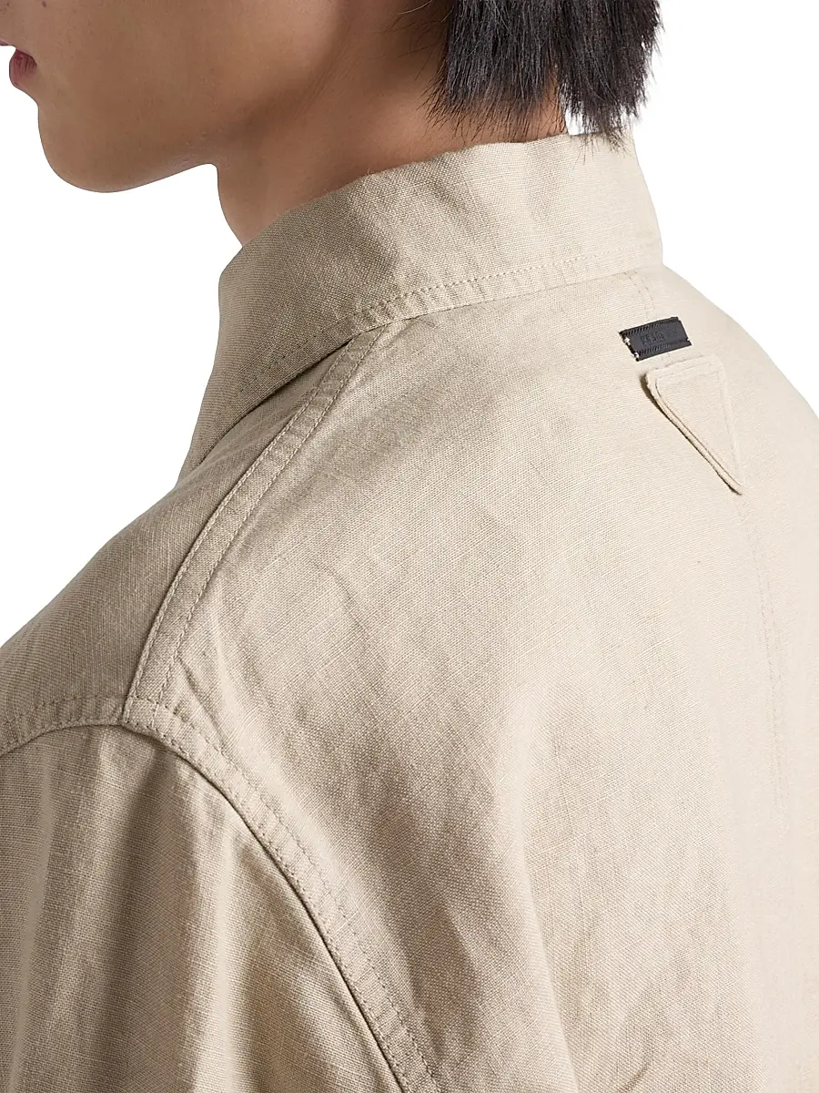 Prada Men's Single-Breasted Linen Jacket | Thumbnail 6