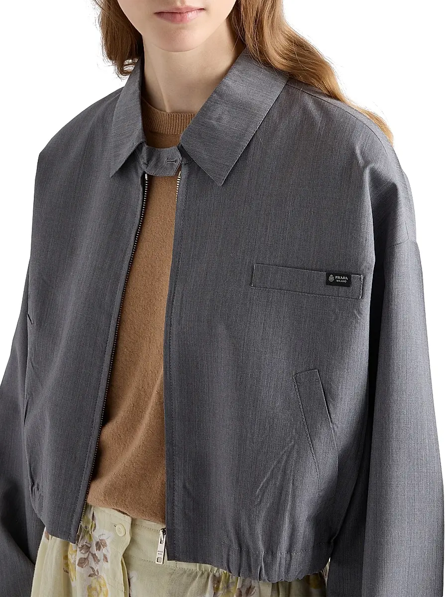 Prada Women's Light Mohair Blouson Jacket | Thumbnail 4