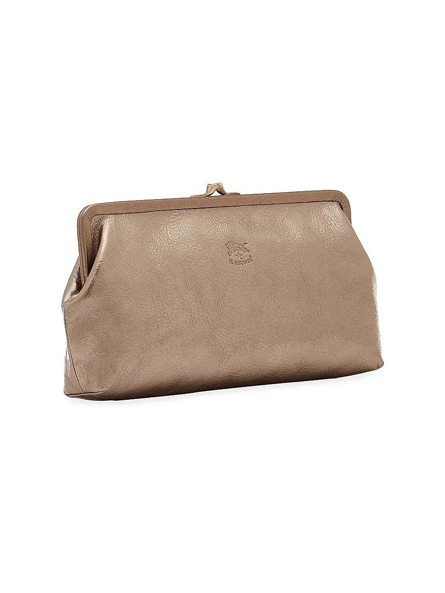 Il Bisonte Women's Metallic Leather Clutch | Thumbnail 2
