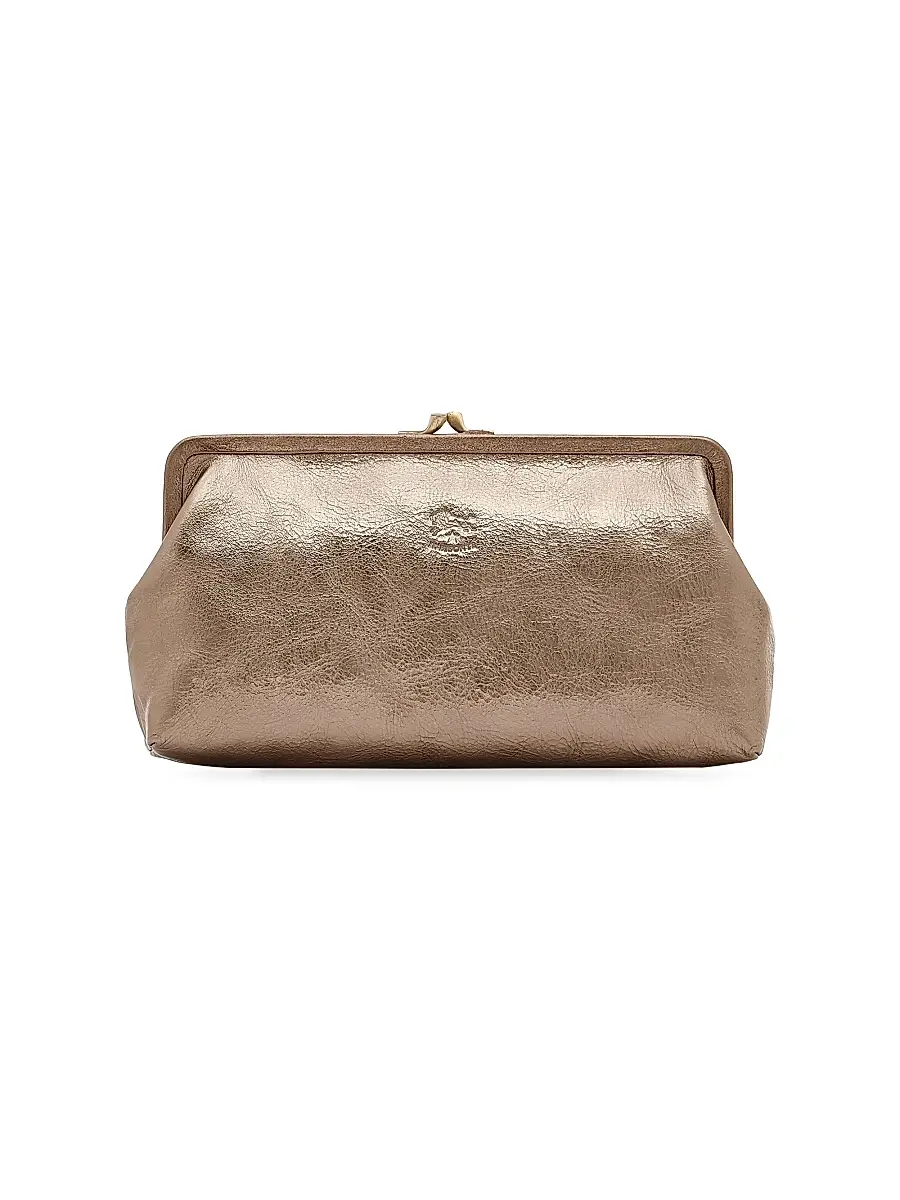 Il Bisonte Women's Metallic Leather Clutch - Bronze | Image 1 Il Bisonte Women's Metallic Leather Clutch - Bronze | Image 1