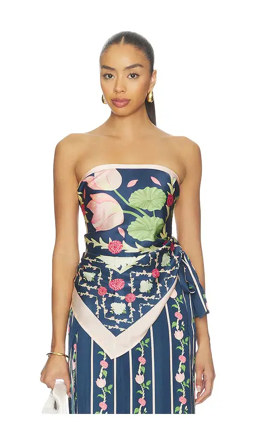 Verandah Lotus And Mallipoo Scarf Blouse | Image 1 Verandah Lotus And Mallipoo Scarf Blouse | Image 1